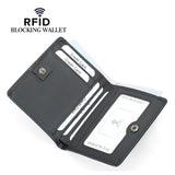 Black Genuine Leather RFID Wallet 黑色真皮 RFID 錢包 CH19075