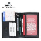 Black Grained Leather RFID Passport Holder 黑色真牛皮RFID安全防盜護照證件套 CH19076