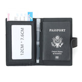 Black Grained Leather RFID Passport Holder 黑色真牛皮RFID安全防盜護照證件套 CH19077