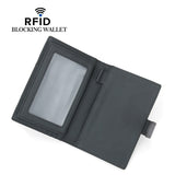 Black Grained Leather RFID Passport Holder 黑色真牛皮RFID安全防盜護照證件套 CH19077