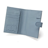 Linen Blue Genuine Leather RFID Passport Holder 亞麻藍真皮RFID安全防盜護照證件套 CH19084