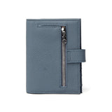 Linen Blue Genuine Leather RFID Passport Holder 亞麻藍真皮RFID安全防盜護照證件套 CH19084