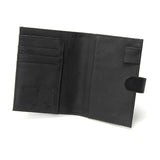 Black Genuine Leather RFID Passport Holder 黑色真皮RFID安全防盜護照證件套 CH19085