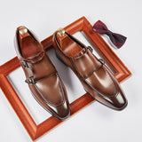 卡內爾真皮英式孟克鞋 / Carnell Leather Monk Strap Shoes KN25003