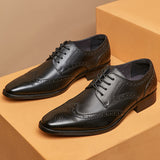 巴斯蒂安真皮雕花皮鞋 / Bastian Leather Brogues Shoes KN25004