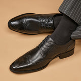 巴斯蒂安真皮雕花皮鞋 / Bastian Leather Brogues Shoes KN25004