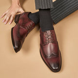 諾瓦爾真皮雕花皮鞋 / Noval Leather Brogues Shoes KN25005