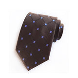 Brown Tie, Pocket Square, Cufflinks, Tie Clip 4 Pieces Gift Set 棕色領帶口袋巾袖扣領帶夾4件套裝 (KCBT2102)