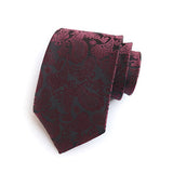Red Tie, Pocket Square, Cufflinks, Tie Clip 4 Pieces Gift Set 紅色領帶口袋巾袖扣領帶夾4件套裝 KCBT2105