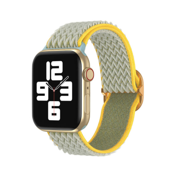 Green Wave Pattern Nylon Woven Apple Watch Band 38MM / 40MM, 42MM / 44MM 綠色波浪紋尼龍編織 Apple 38MM / 40MM , 42MM / 44MM錶帶  (KCWATCH1105)