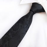 Black Tie, Pocket Square, Cufflinks, Tie Clip 4 Pieces Gift Set 黑色領帶口袋巾袖扣領帶夾4件套裝 KCBT2106