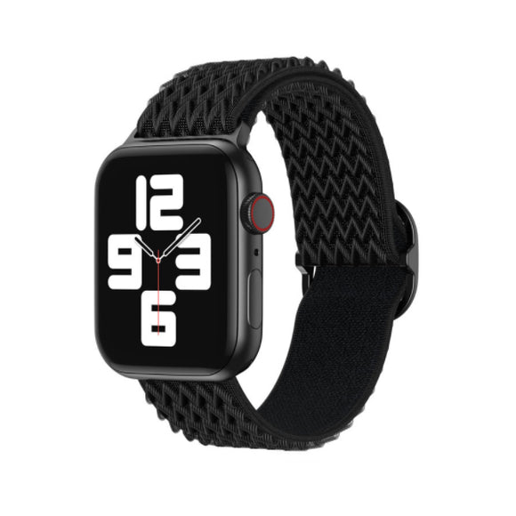 Black Wave Pattern Nylon Woven Apple Watch Band 黑色波浪紋尼龍編織 Apple 錶帶  (KCWATCH1107)