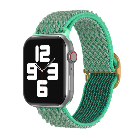 Spearmint Green Wave Pattern Nylon Woven Apple Watch Band 留蘭香綠波浪紋尼龍編織 Apple 錶帶  (KCWATCH1108a)