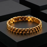 Japanese Style Gold Titanium Steel Bracelet (Circumference 21cm) 日式金色鈦鋼手鍊 (鍊長 21cm) KJBR16123