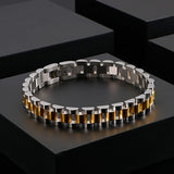Japanese Style Silver Titanium Steel Bracelet (Circumference 21cm) 日式銀色鈦鋼手鍊 (鍊長 21cm) KJBR16124