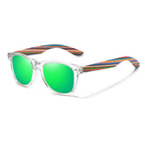 Wooden Color Frame Polarized Sunglasses 木制彩木框偏光太陽眼鏡 (KCSG2130b)