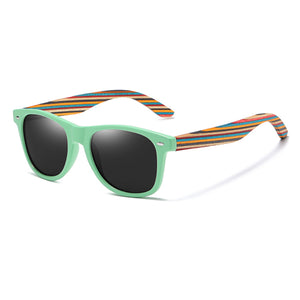 Wooden Color Frame Polarized Sunglasses 木制彩木框偏光太陽眼鏡 (KCSG2137)