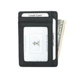Black Grained Leather RFID Card Holder 黑色真牛皮RFID安全防盜信用卡套 CH19013