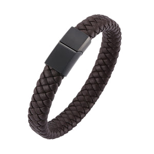 Faux Leather Magnetic Bracelet 人造皮革磁扣手鍊  (KJBR16013)