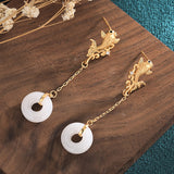 Golden Fish Imitation Jade Earrings 金魚仿玉耳環 KJEA20142