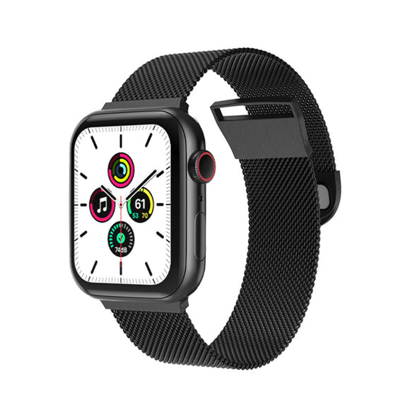 Black Milano Magnetic Stainless Steel Apple Watch Band 黑色米蘭磁吸式不銹鋼 Apple 錶帶 (KCWATCH1142)