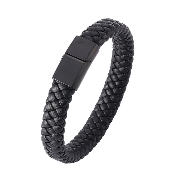 Faux Leather Magnetic Bracelet 人造皮革磁扣手鍊  (KJBR16014)