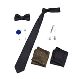 Bow Tie, Pocket Square, Brooch, Tie Clip 8 Pieces Gift Set 領結口袋巾胸針領帶夾8件套裝 KCBT2151