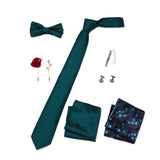 Bow Tie, Pocket Square, Brooch, Tie Clip 8 Pieces Gift Set 領結口袋巾胸針領帶夾8件套裝
