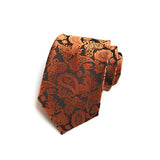 Brown Tie, Pocket Square, Cufflinks, Tie Clip 4 Pieces Gift Set 棕色領帶口袋巾袖扣領帶夾4件套裝 (KCBT2155)