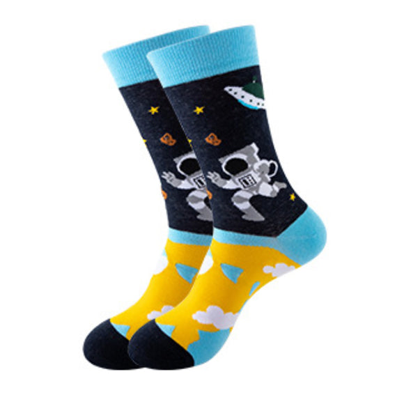 Walking Astronaut Pattern Cozy Socks (One Size) 行走宇航員圖案舒適襪（均碼）HS202015