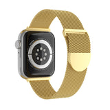 Gold Milano Magnetic Stainless Steel Mini Buckle Apple Watch Band 金色米蘭磁吸式不銹鋼迷你扣 Apple 錶帶 (KCWATCH1161)