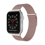 Rose Pink Milano Magnetic Stainless Steel Mini Buckle Apple Watch Band 玫瑰粉米蘭磁吸式不銹鋼迷你扣 Apple 錶帶 (KCWATCH1162)