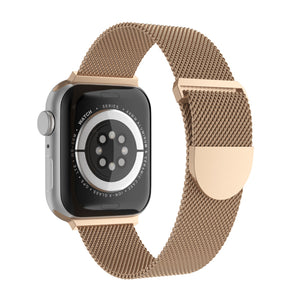 Rose Gold Milano Magnetic Stainless Steel Mini Buckle Apple Watch Band 玫瑰金米蘭磁吸式不銹鋼迷你扣 Apple 錶帶 (KCWATCH1163)