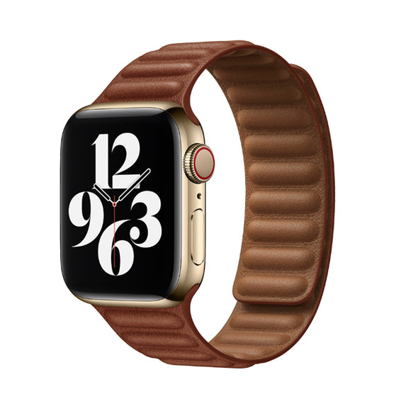 Brown Genuine Leather Apple Watch Band 棕色真皮Apple 錶帶 (KCWATCH1167)
