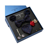 Bow Tie, Pocket Square, Brooch, Tie Clip 8 Pieces Gift Set 領結口袋巾胸針領帶夾8件套裝 (KCBT2175)