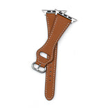 Brown Genuine Leather Apple Watch Band (for small wrist) 棕色真皮Apple (適合小手腕) 錶帶 (KCWATCH1177)