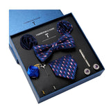 Bow Tie, Pocket Square, Brooch, Tie Clip 8 Pieces Gift Set 領結口袋巾胸針領帶夾8件套裝 (KCBT2177)
