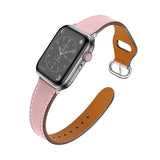 Pink Genuine Leather Apple Watch Band (for small wrist) 粉色真皮Apple (適合小手腕) 錶帶 (KCWATCH1178)