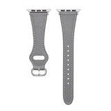 Grey Genuine Leather Apple Watch Band (for small wrist) 灰色真皮Apple (適合小手腕) 錶帶 KCWATCH1180