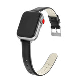Black Genuine Leather Apple Watch Band (for small wrist) 黑色真皮Apple (適合小手腕) 錶帶 (KCWATCH1183)