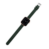 Green Genuine Leather Apple Watch Band (for small wrist) 綠色真皮Apple (適合小手腕) 錶帶 KCWATCH1186