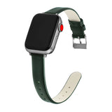 Green Genuine Leather Apple Watch Band (for small wrist) 綠色真皮Apple (適合小手腕) 錶帶 KCWATCH1186