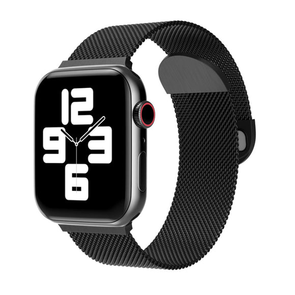 Black Milano Magnetic Stainless Steel Apple Watch Band 黑色米蘭磁吸不銹鋼 Apple 錶帶 (KCWATCH1187)