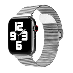 Silver Milano Magnetic Stainless Steel Apple Watch Band 銀色米蘭磁吸不鏽鋼 Apple 錶帶 (KCWATCH1188)