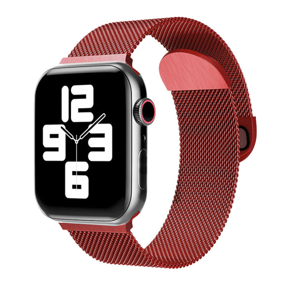 Red Milano Magnetic Stainless Steel Apple Watch Band紅色米蘭磁吸不鏽鋼 Apple 錶帶 (KCWATCH1192)