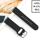 Black Genuine Leather Apple Watch Band 黑色真皮Apple 錶帶 KCWATCH1193