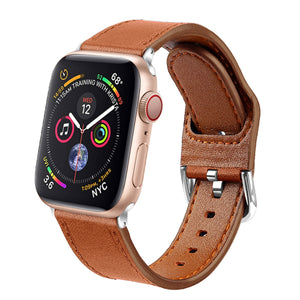 Brown Genuine Leather Apple Watch Band 棕色真皮Apple 錶帶 KCWATCH1194