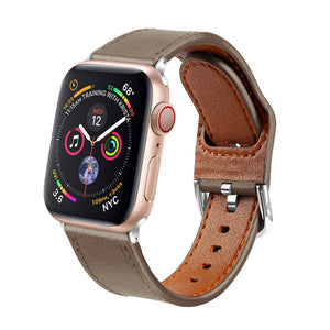 Brown Genuine Leather Apple Watch Band 棕色真皮Apple 錶帶 KCWATCH1195