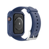 Navy Blue TPU Apple Watch Strap + Case 海軍藍塑膠 Apple 錶帶 + 保護殼 KCWATCH1198