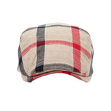 Beige British Plaid Beret 米色英倫格子貝雷帽 KCHT2199